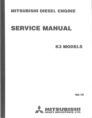 Handleiding Mitsubishi K3A | K3B | K3C | K3D | K3E motor